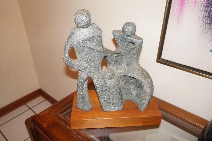 Rare Mid-Century Modern AUSTIN PRODUCTIONS "Family" Sculpture. Signed /dated 77