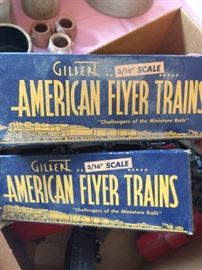 Original Gilbert American Flyer boxes 