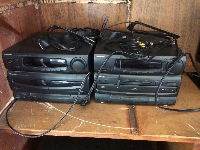 CD players, also boom boxes and speakers (not pictured)