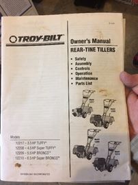 Troy Bilt tiller, used only once or twice, needs maintenance 