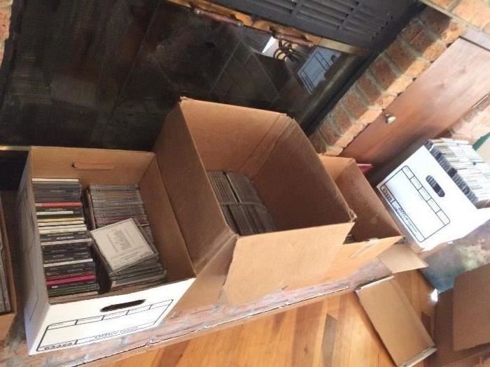 Thes boxes contain some of the hundreds of CDS