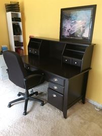 Large executive desk, top can be taken off, chair