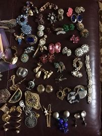 Costume jewelry -earrings, pins