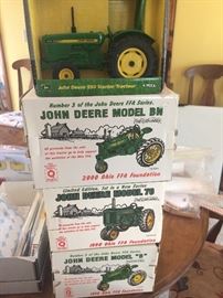 Ertl John Deere tractors,  new in box