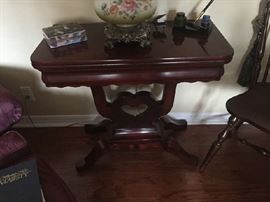 MAHOGANY GAME TABLE