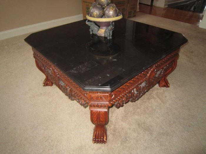 Marble topped coffee table