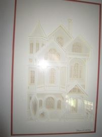 Rebecca M. Miller - 5 layers cut paper stacked.  Victorian house