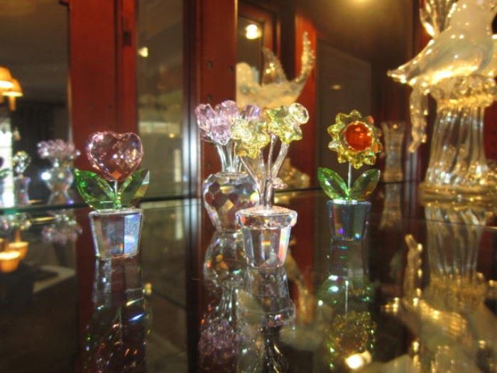 Swarovski and other crystal figurines