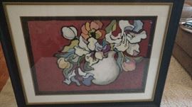 Jann Harrison "Falling from Grace II"  framed 45-1/2" x 36"