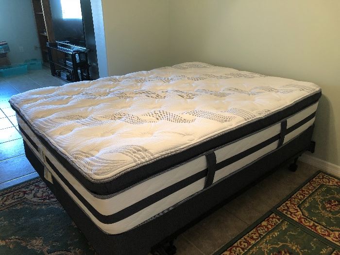 Queen mattress & frame only used a few times