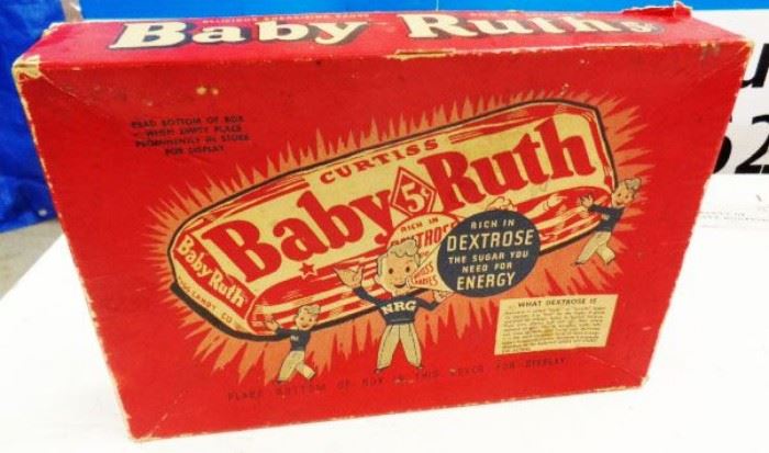 Vintage Baby Ruth Candy Bar Box, Sports Themed