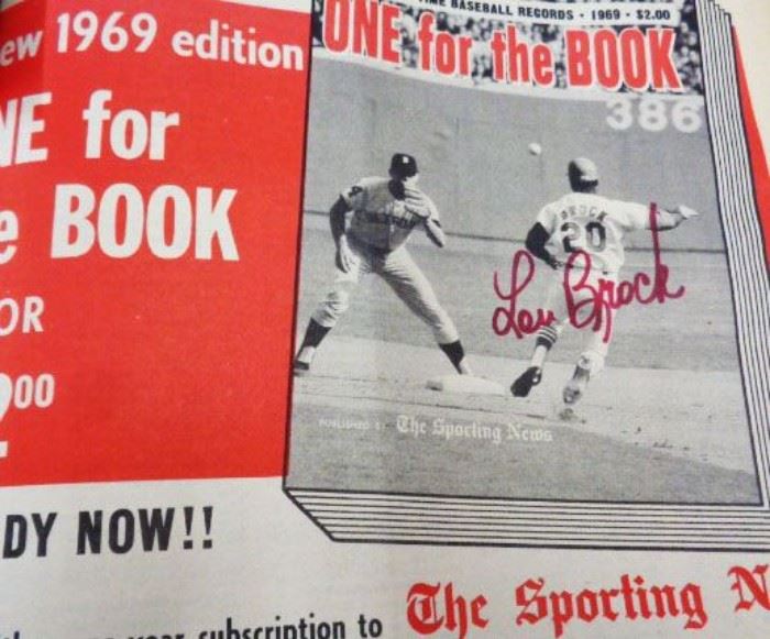 Baseball Autograph- Lou Brock