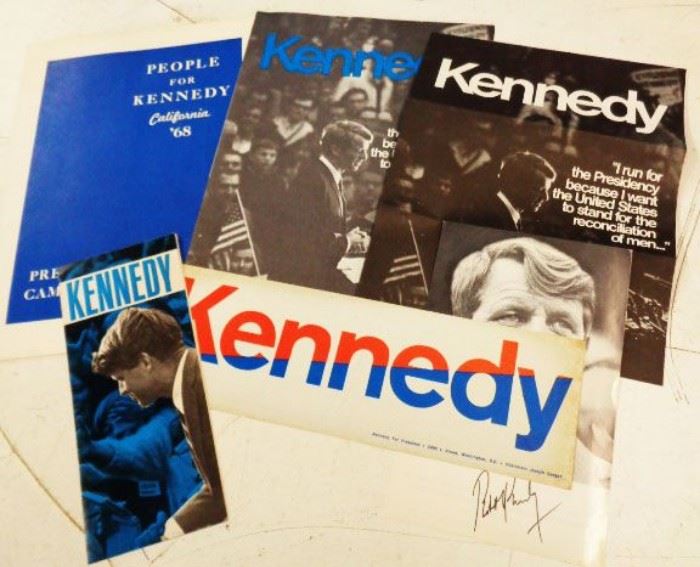 Original 1968 Robert F. Kennedy Presidential Campaign Items