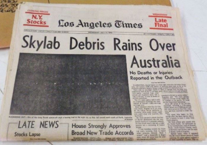 Original Newspaper- "Skylab Debris"