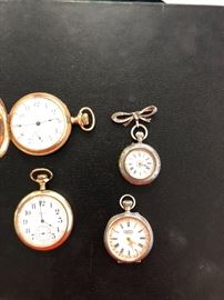 Antique Watches. Waltham ,Elgin and unknown makers . Ladies and men’s watches 