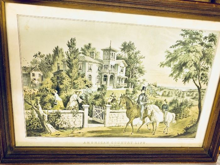 1855 Currier and Ives picture titled 
“American Country Life”
