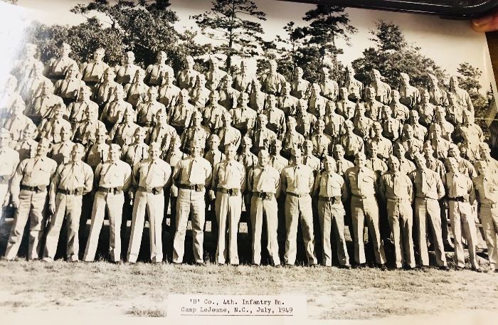 1949 USMC  B Co 4th Infantry Bn Camp LeJuene N.C. 
