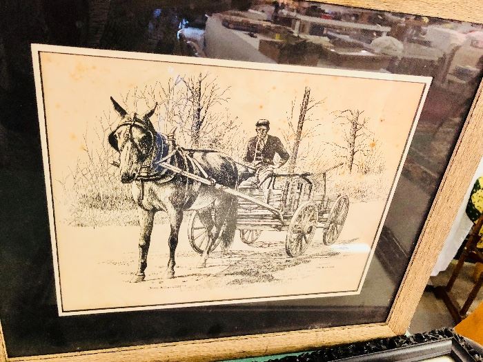 Listed Artist Don Northcutt Pen and Ink Picture 