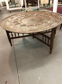 Antique Metal  Ornate Middle eastern Table (Probably Turkish) 