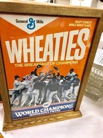 Framed Wheaties World Champion Minnesota Twins  