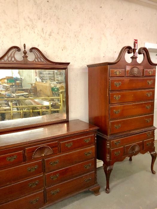American made Mahogany Dresser with mirror 
