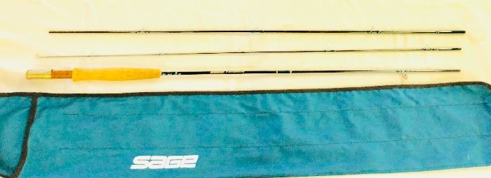 New Sage Fly Fishing 3 pcs Rod Model 480-3 8 ft Fresh water ,  w/Cloth Case                                                          marked 20th Anniversary Limited edition  Struble 1994       098/300  