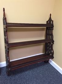 Mahogany Wall Shelf.  Beautiful Detail.