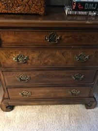 Beautiful Fliptop side table flips forward to make a small writing desk.  