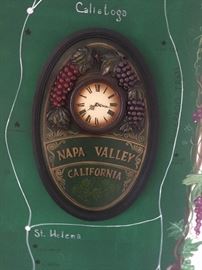Napa Valley wine country clock