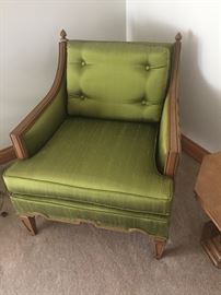  Mid century side chair  Silk fabric