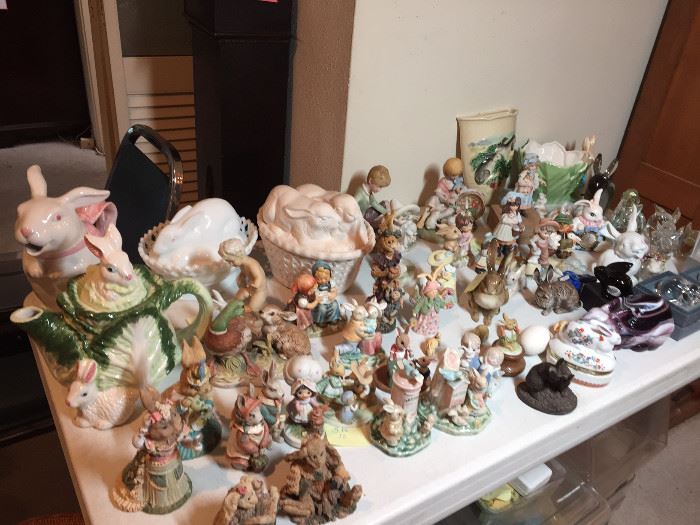 Lots of beautiful rabbit collectibles and pottery.  priced to move!