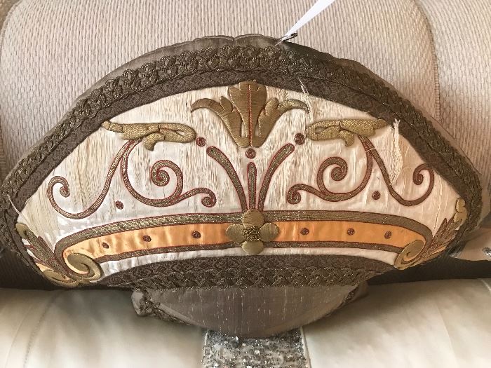 Napoleons Hat Antique Pillow ~ Fabric Is 200 Years Old
