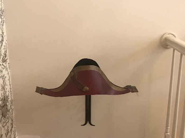 French Napoleons Bi Corn Hat ~ Metal Trade Sign