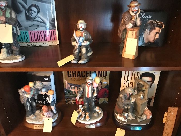 Several Emmett Kelly Jr Clown Figurines