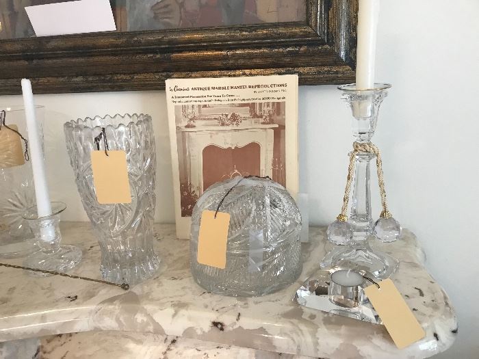 Assorted Crystal And Glass Items