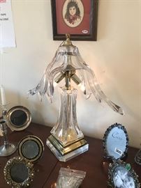 Glass Table Lamp ~ Assorted Picture Frames