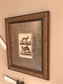 Framed Zebra And Camel Print