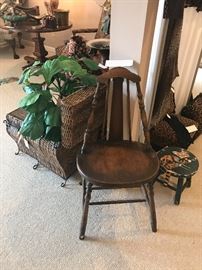 1930's Wooden Side Chair