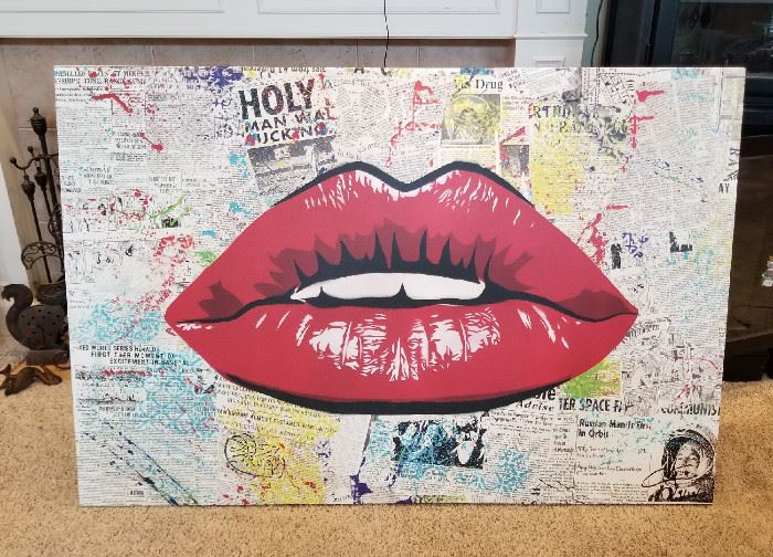 Large "First Kiss" Wall Canvas