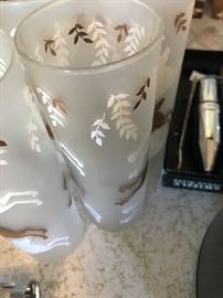 Vintage Frosted Drinking Glasses