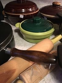 Pottery Casserole, Wooden Rolling Pins