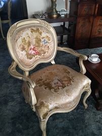 Upholstered French Provincial Chair
