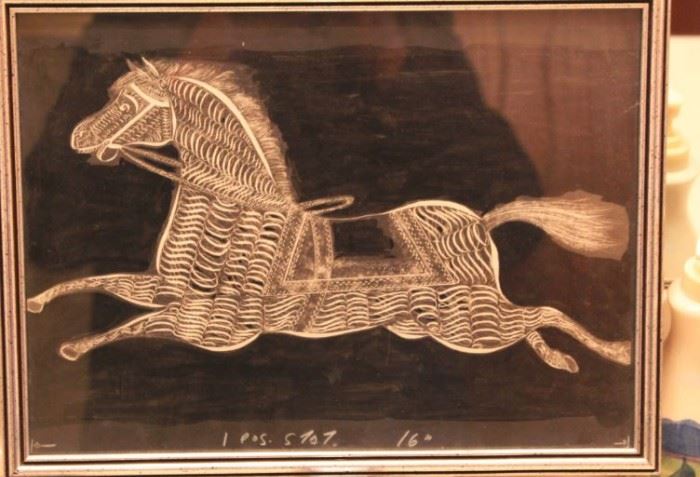 Old Folk Art Horse - Printers Proof