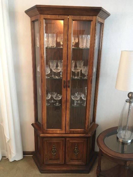 Wonderful Curio Cabinet Full of Waterford