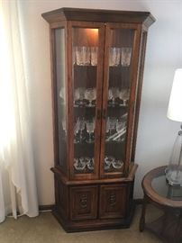 Classic Lit Curio Cabinet