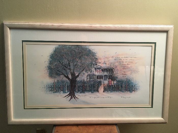 D Morgan Plate Signed Lithograph