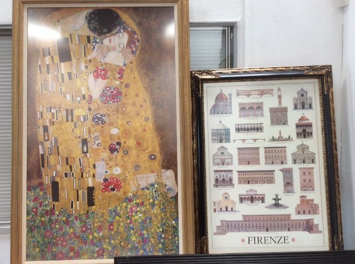 Klimt framed print, Firenze print