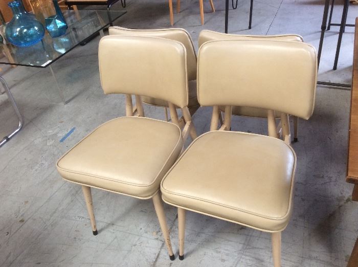Set of 4 retro vinyl chairs