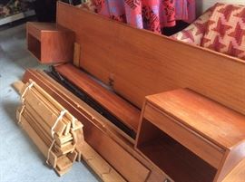 Westnoffa headboard and bed frame in teak