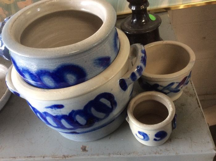Handmade pottery vat set of 4